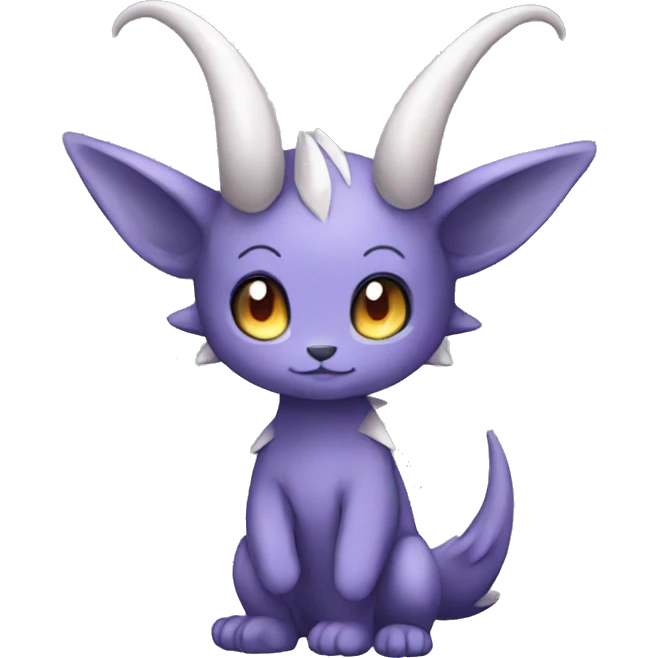 Anthro Shy Shiny Fakémon-Sona With Horns Full Body emoji