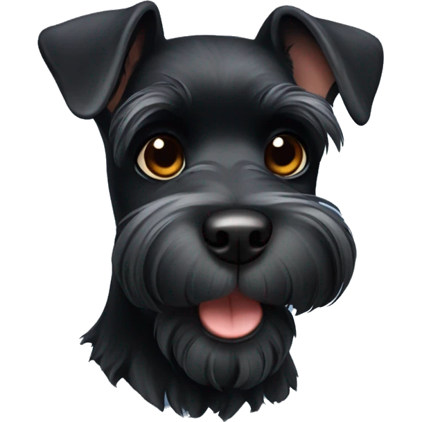 cute little black schnauzer emoji
