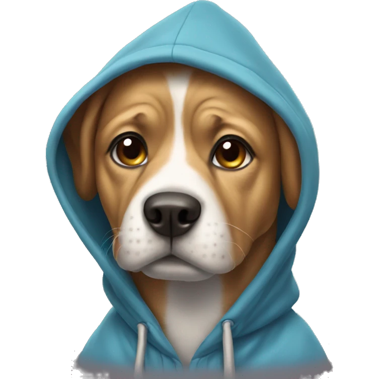 Dog wearing hoodie  emoji