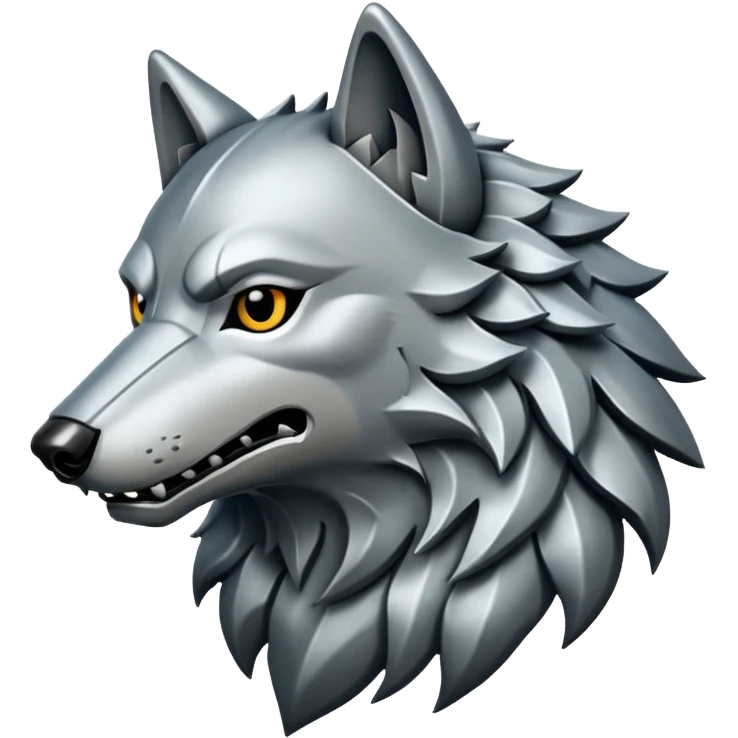house stark from game of thrones, wolf symbol emoji