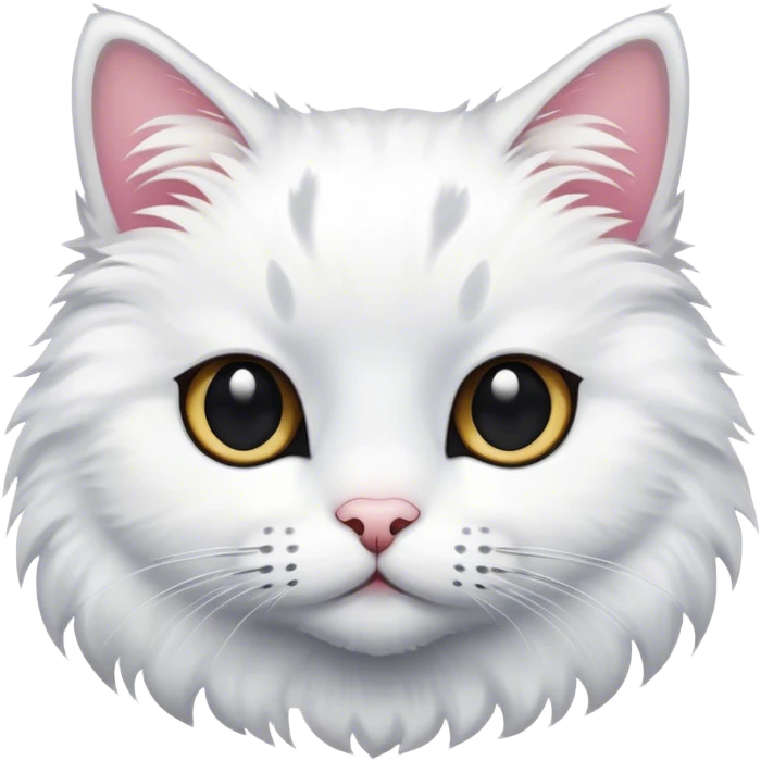 Hiding white cat with black splotches emoji