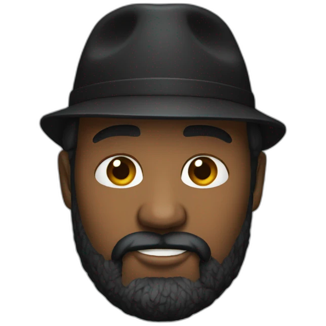black donald trump with beard emoji