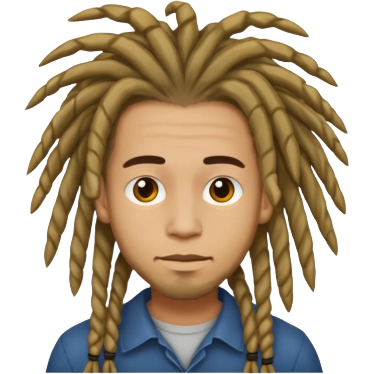 man light skin with dread hair emoji