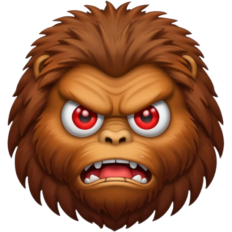 Create a scary emoji of Bigfoot emoji