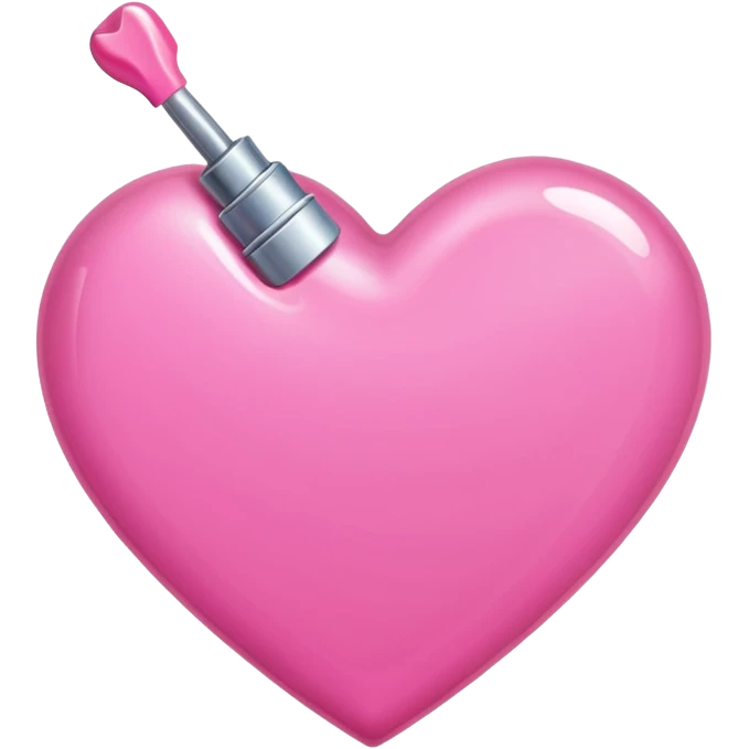 heart made with a nail polish pink emoji