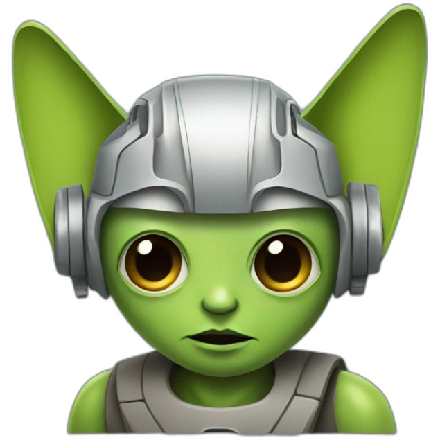 robot with yoda ears emoji