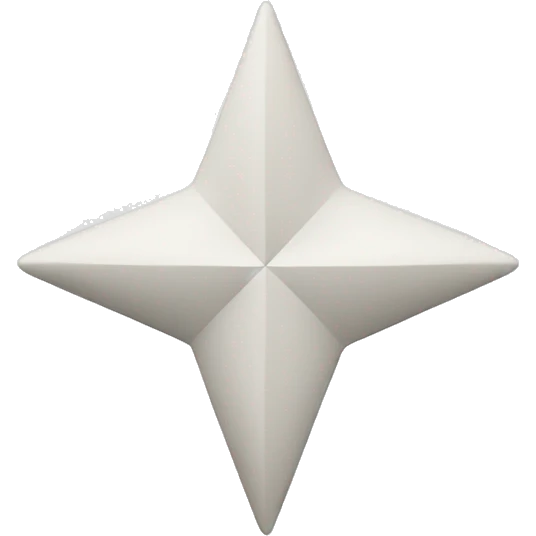 A white four-pointed star emoji