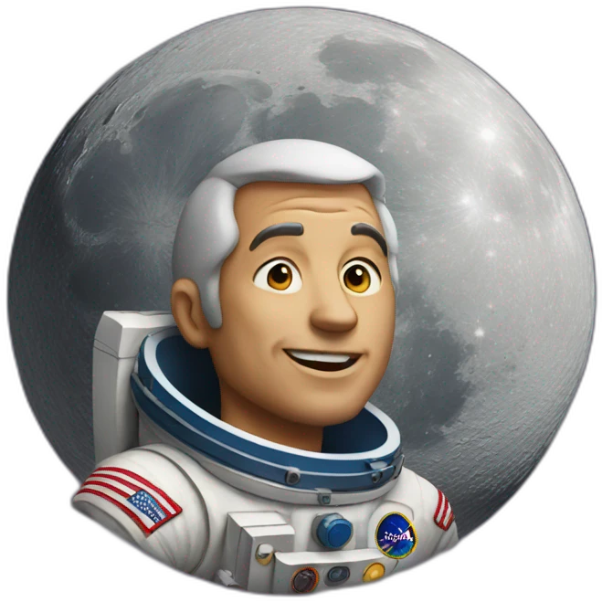 man on the moon emoji