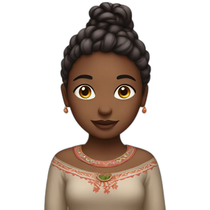 Girl with traditional  emoji