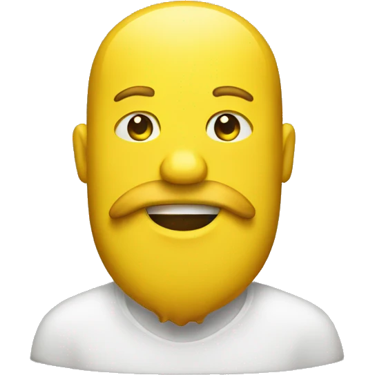 Yellow emoji with beard emoji