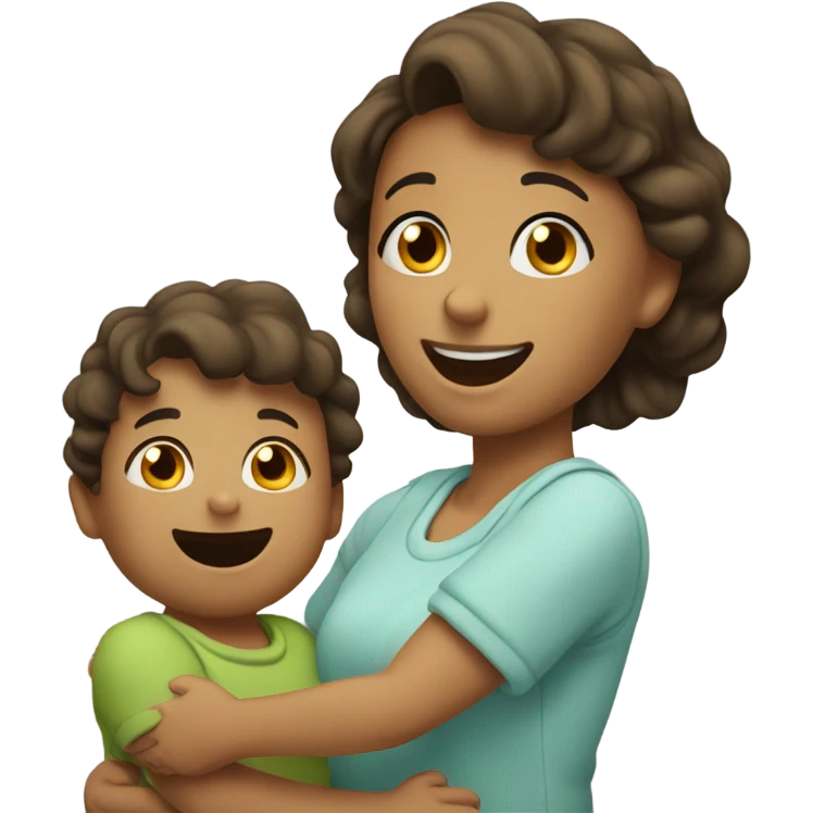 Mother and toddler emoji