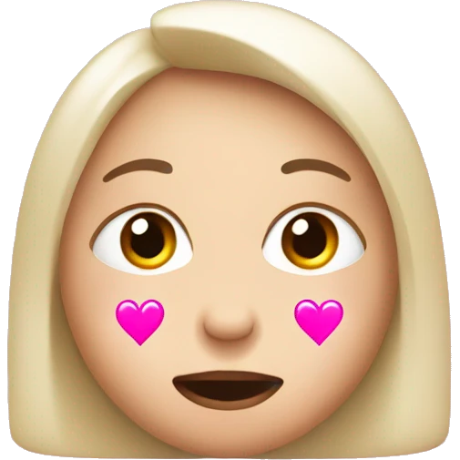 Begging face with three pink hearts emoji