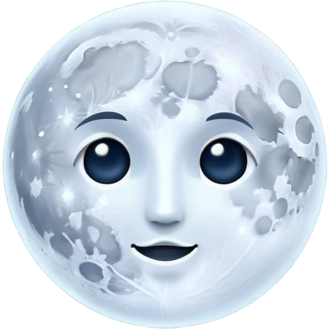 moon on the sky background emoji