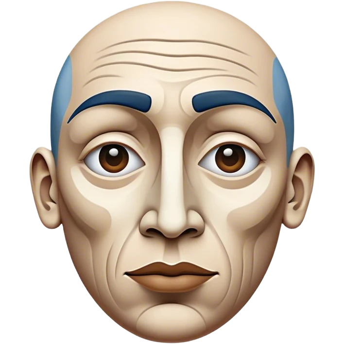 Cinematic Realistic Picasso Pop Culture Emoji, depicted with a creative, abstract representation inspired by the legendary artist rendered with bold textures and dynamic, artistic lighting. emoji