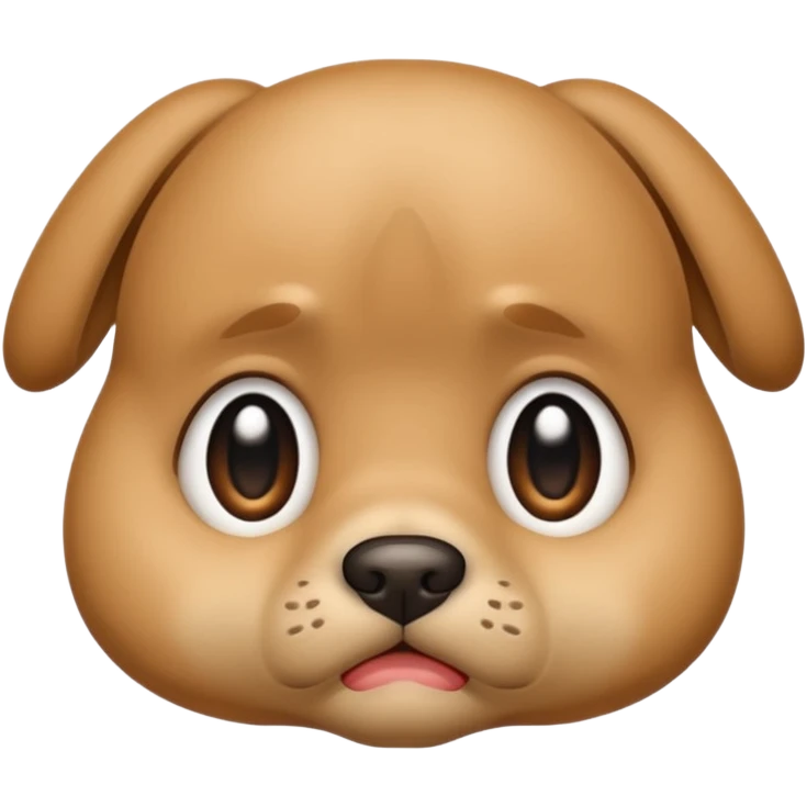 sad face with a big pouty bottom lip, and puppy eyes emoji