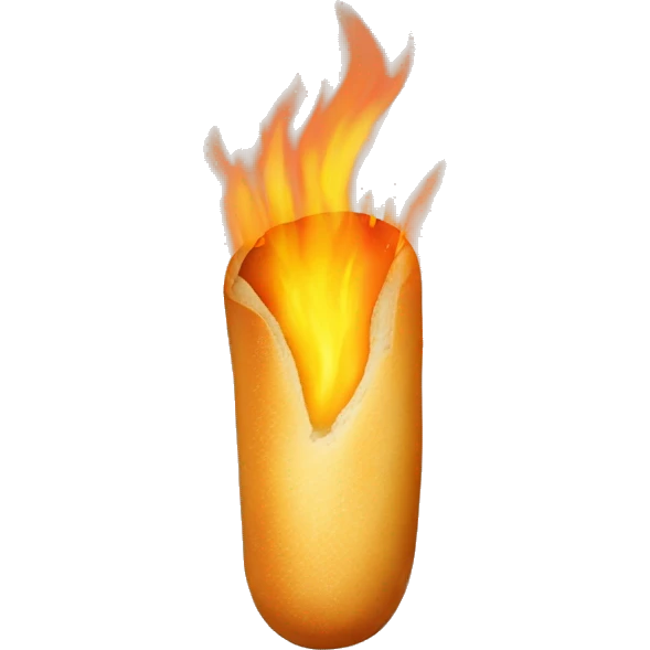 French baguette burn emoji