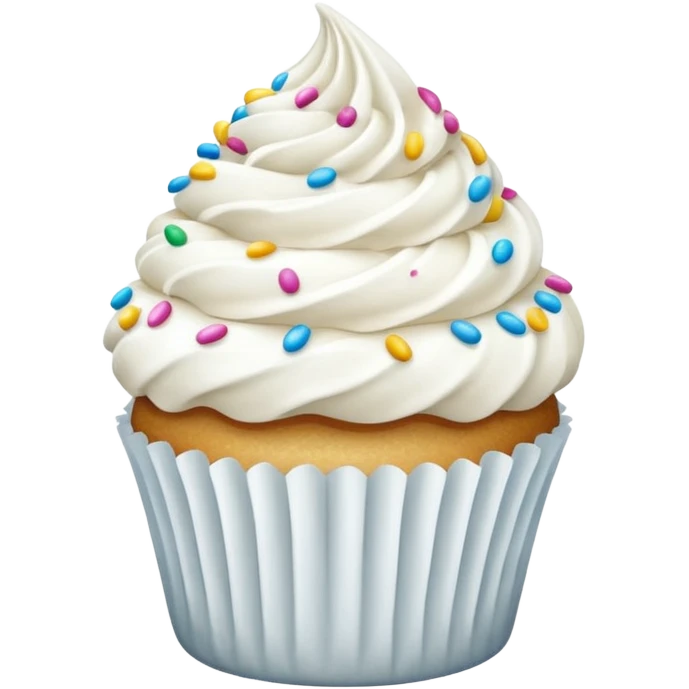 Glitter White Cupcake emoji