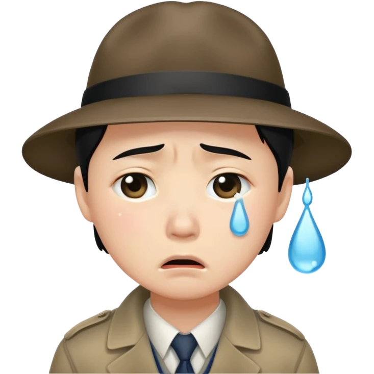 detective, asian, crying emoji