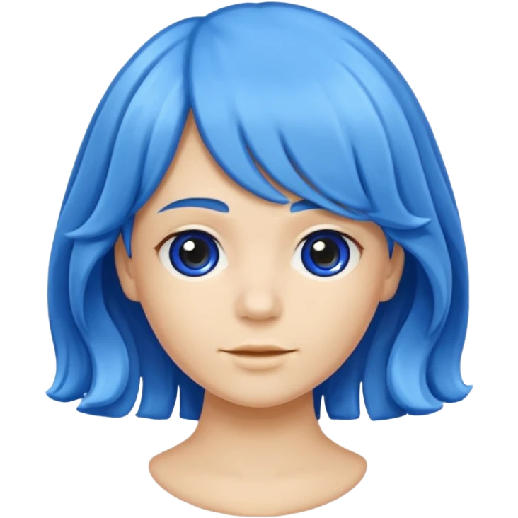 blue wig emoji