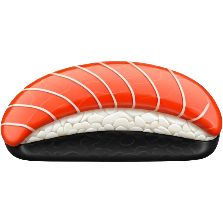 Japanese cuisine humanless avatar in minimalist emoji-style illustration. Sushi , clean lines, red white colors, flat design, calm and modern. emoji