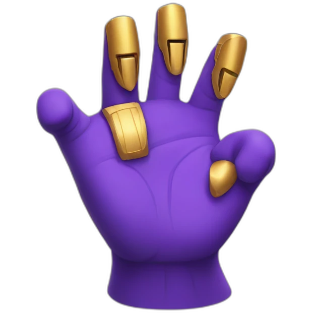 Thanos with three fingers emoji
