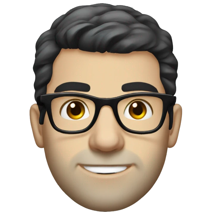 Zachary Quinto with glasses small head emoji