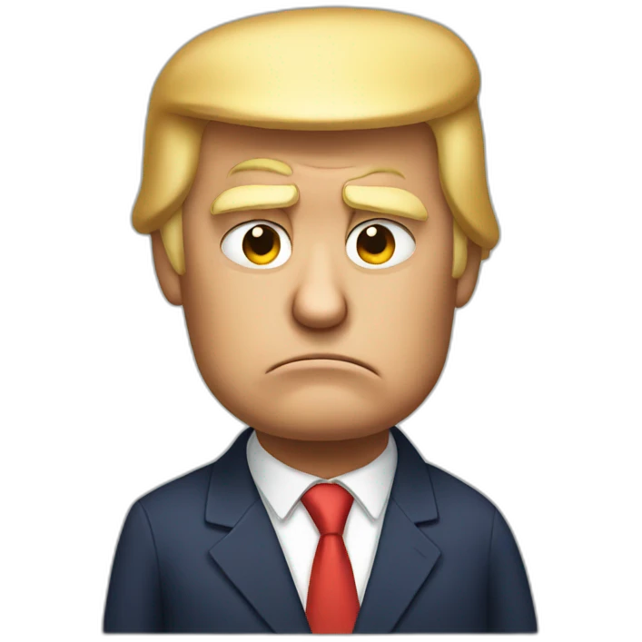 Grumpy donald Trump emoji