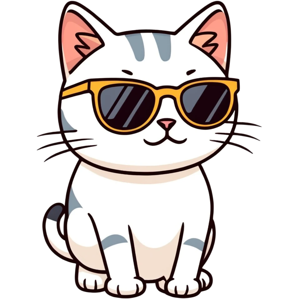 Cat with sunglasses emoji