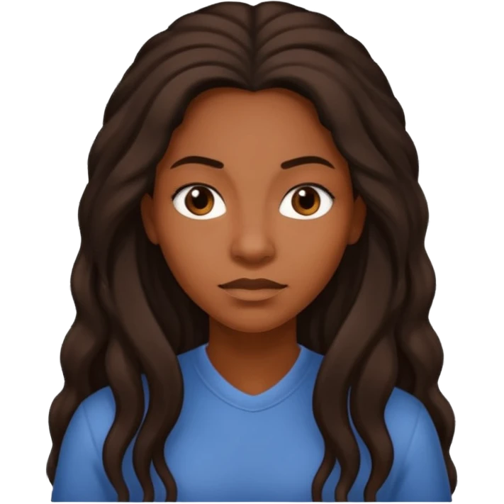 Long haired black Woman on a mug shot emoji