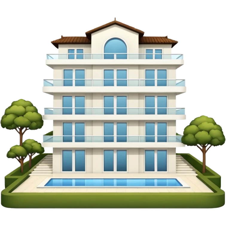 white 3 floor luxurious villa emoji