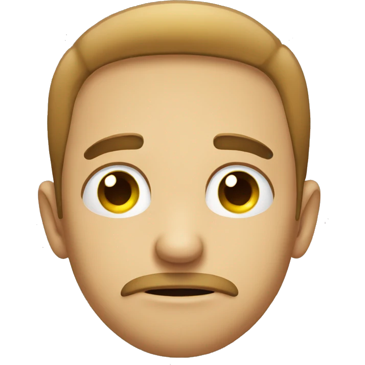 sad guy with happy face emoji