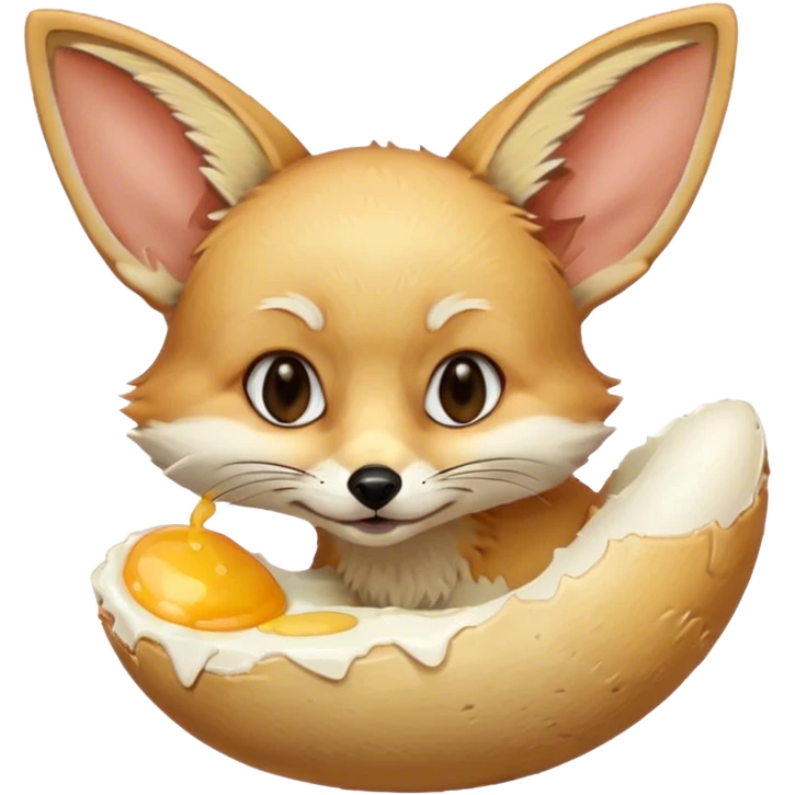 fennec eating egg emoji