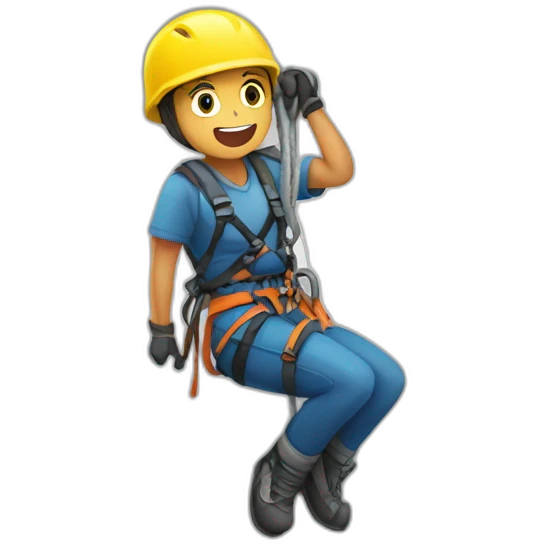 Rappelling emoji