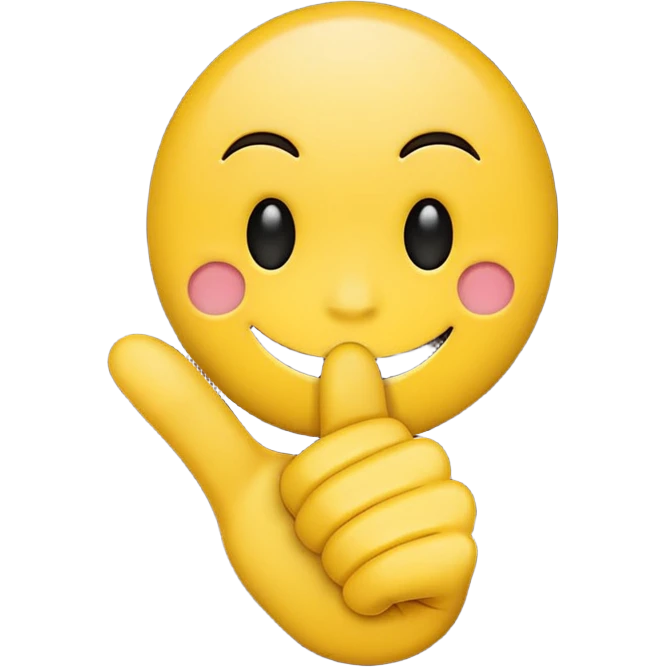 Smile face emoji with middle finger emoji