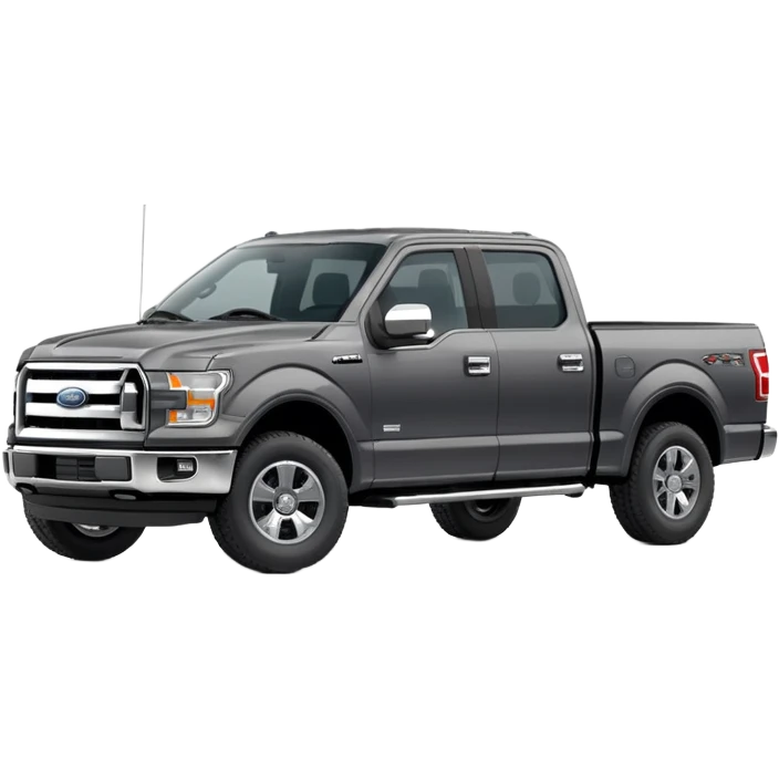 Dark Grey Ford F150 crew cab emoji