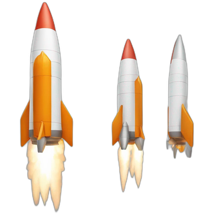 Rocket multicolore emoji