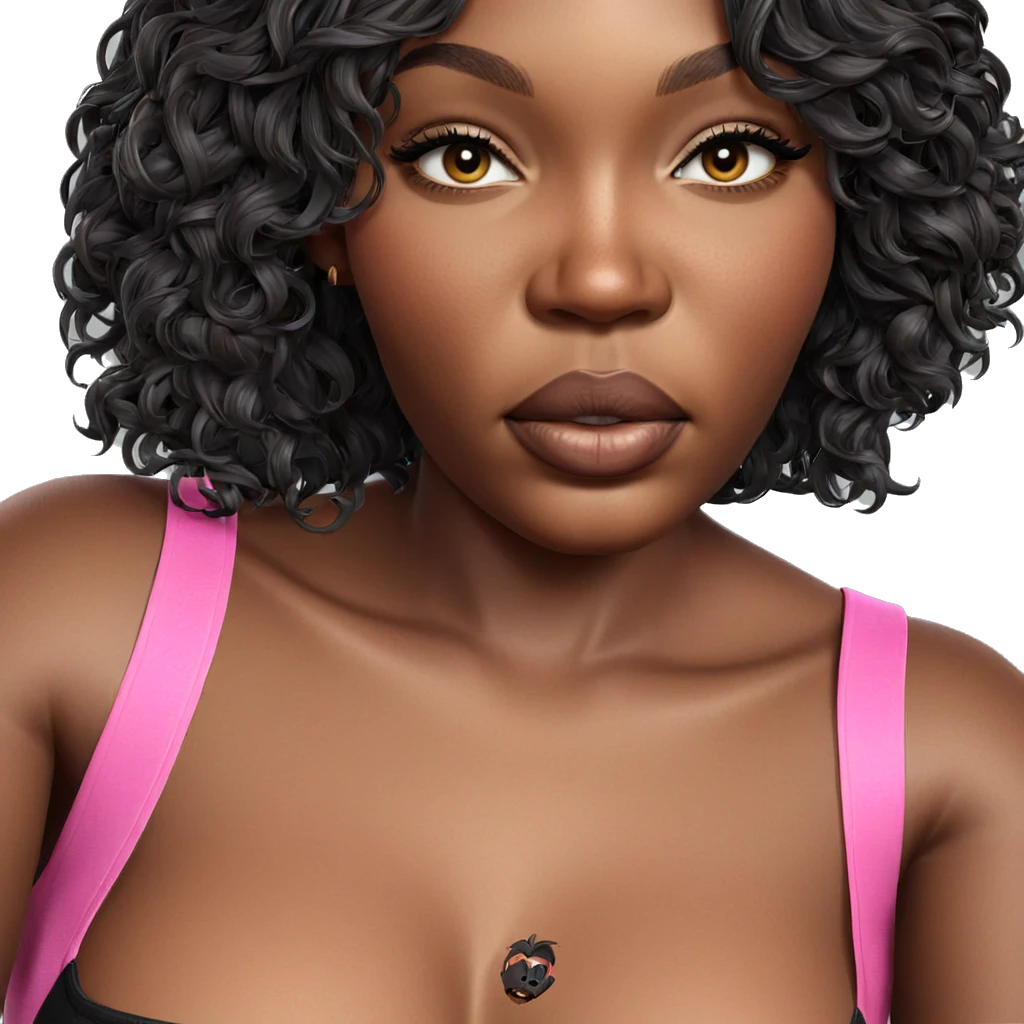 dark-skinned girl with tattoos emoji