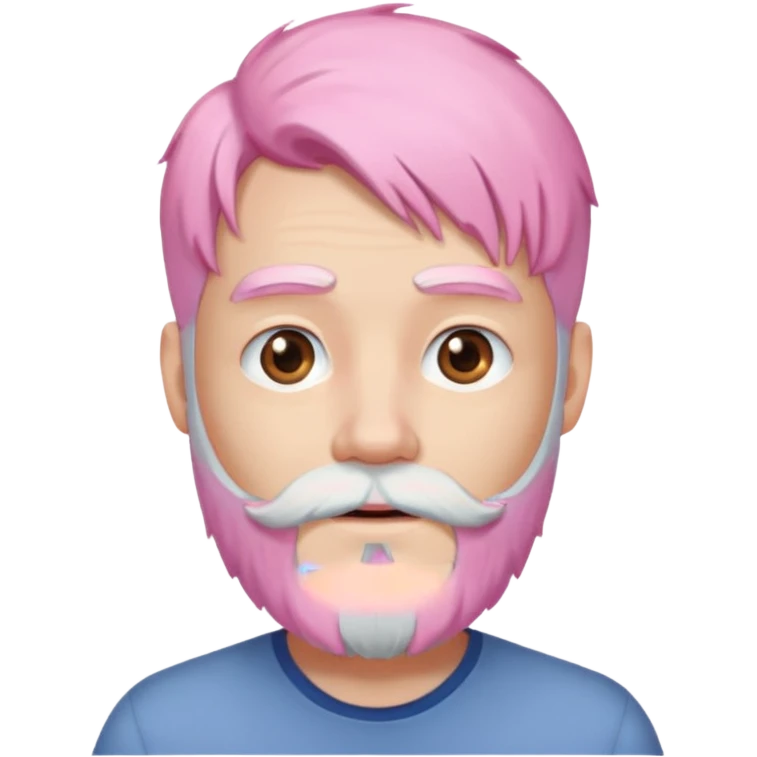 very white bearded pink haired  emoji