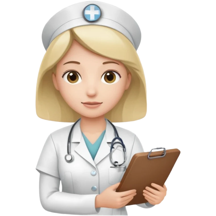 A nurse attending to a patient at the hospital emoji