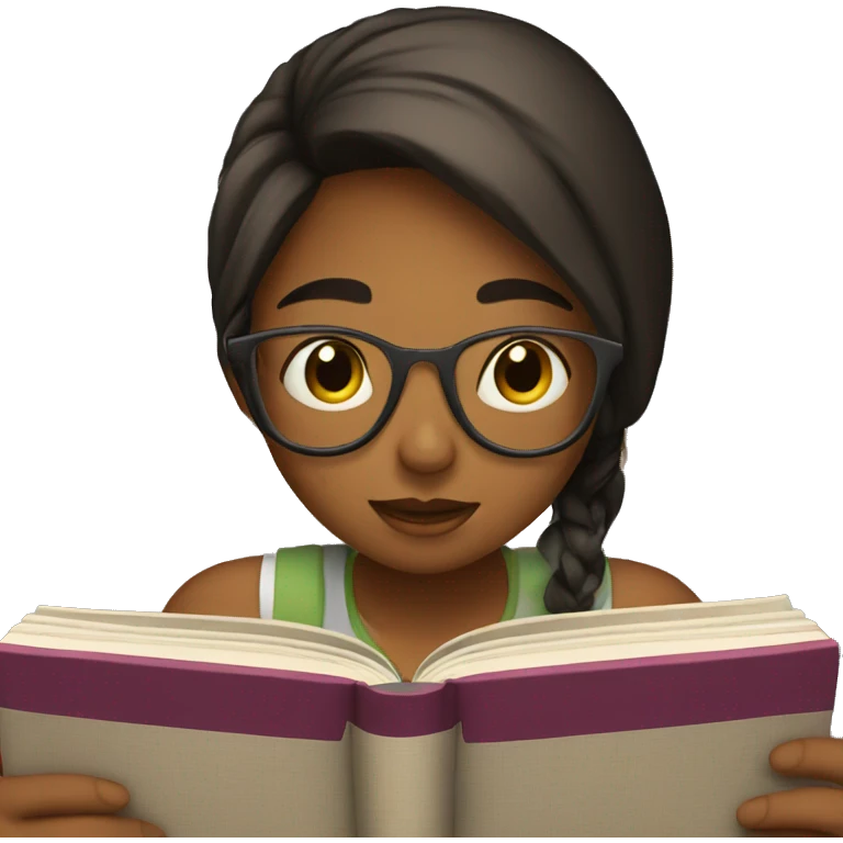 Girl reading a book emoji