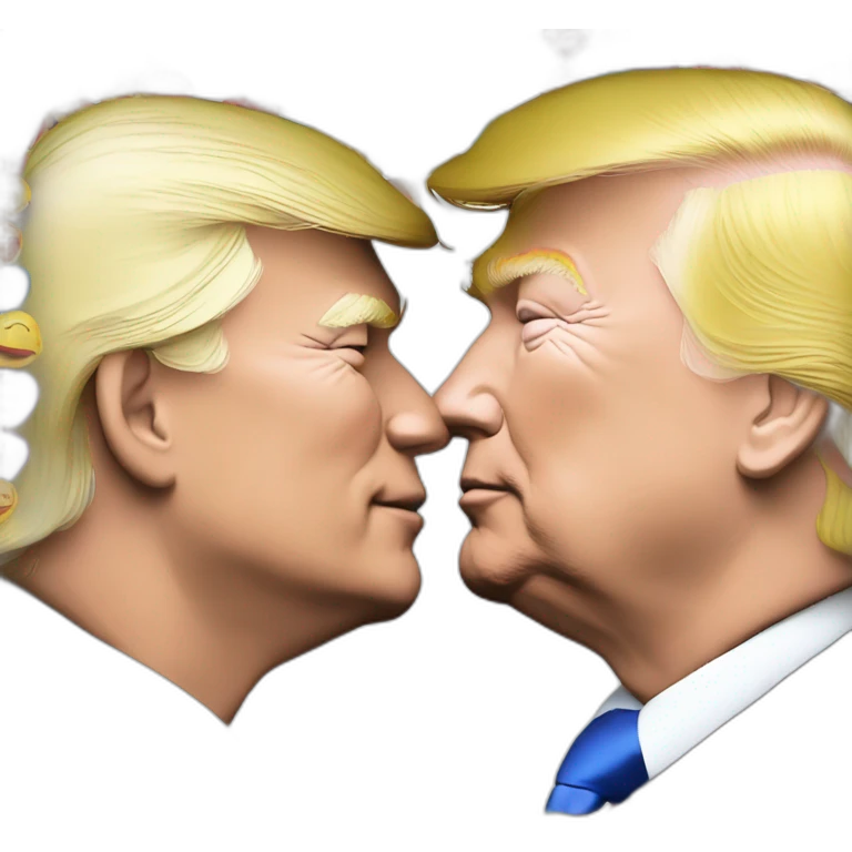 trump-and-putin-kissing,-lgbtq+ friendly, positivity, inclusiveness emoji