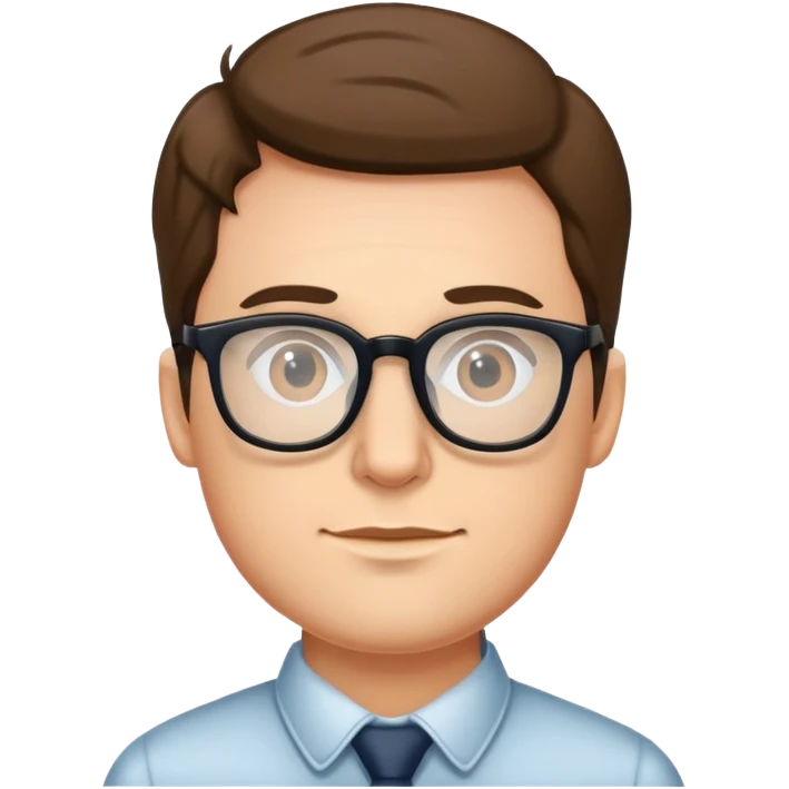 male portrait with glasses emoji