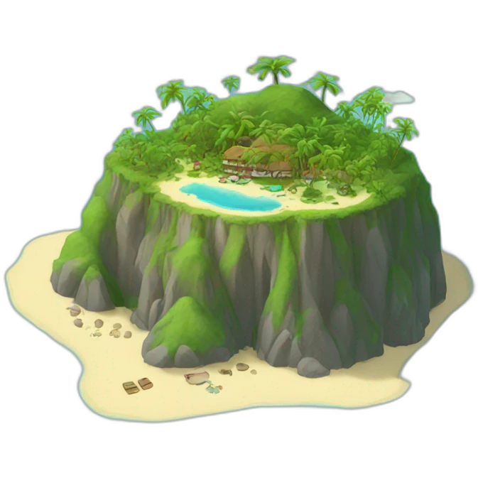 Beautiful island  emoji