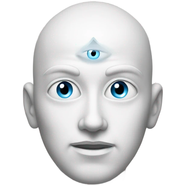 white person with third eye open emoji