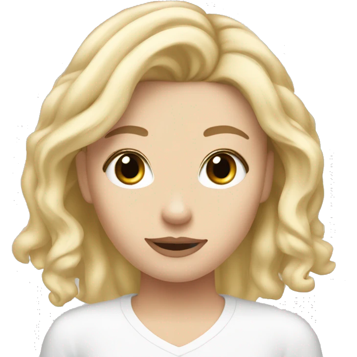 A tik tok white girl with blonde hair emoji