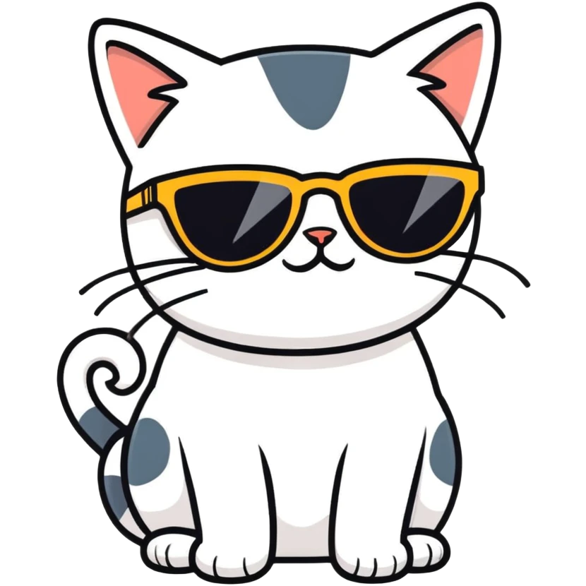 Cat with sunglasses emoji