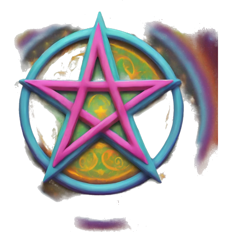 Pentagram psychedelic  emoji