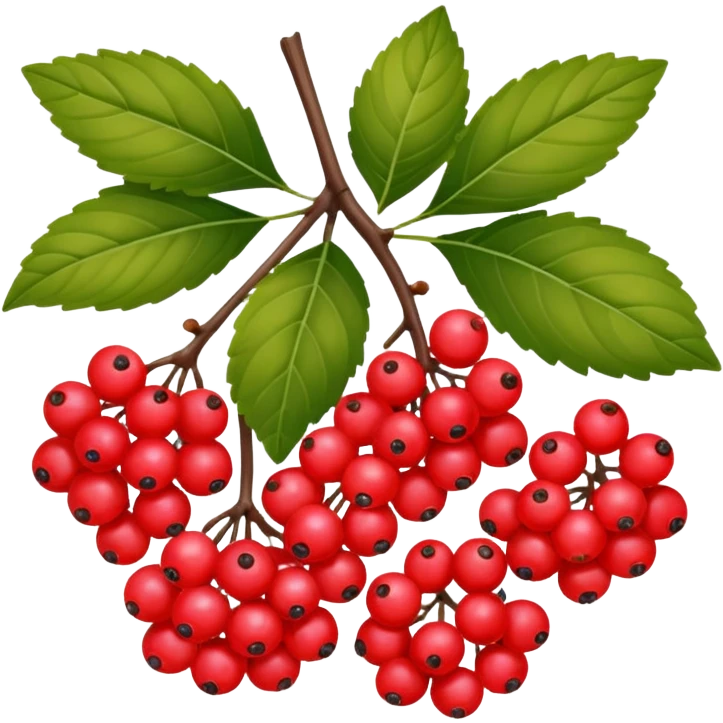 Red viburnum emoji
