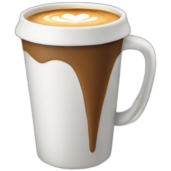 coffee cup running with legs emoji