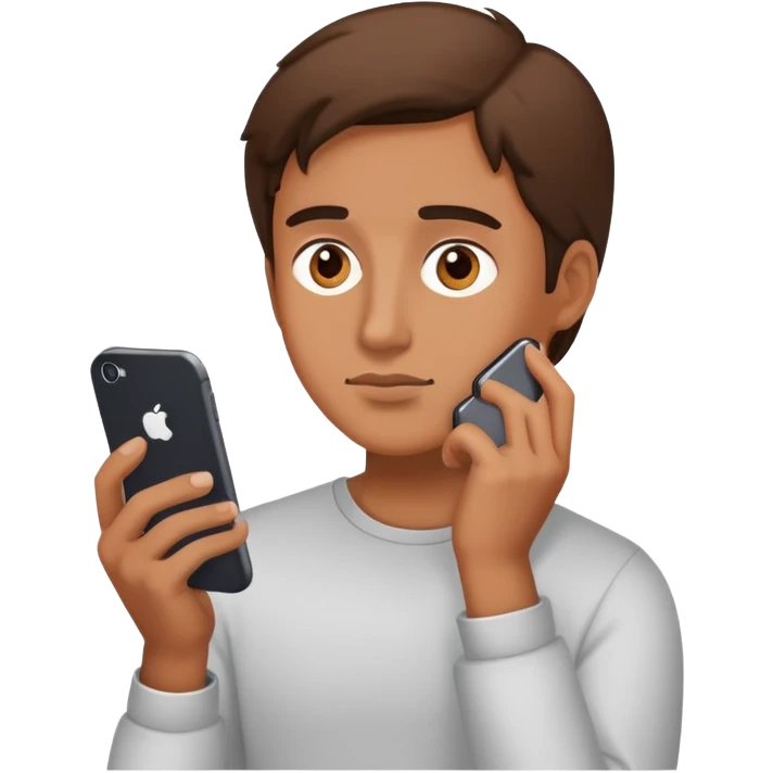 person thinking with iPhone emoji